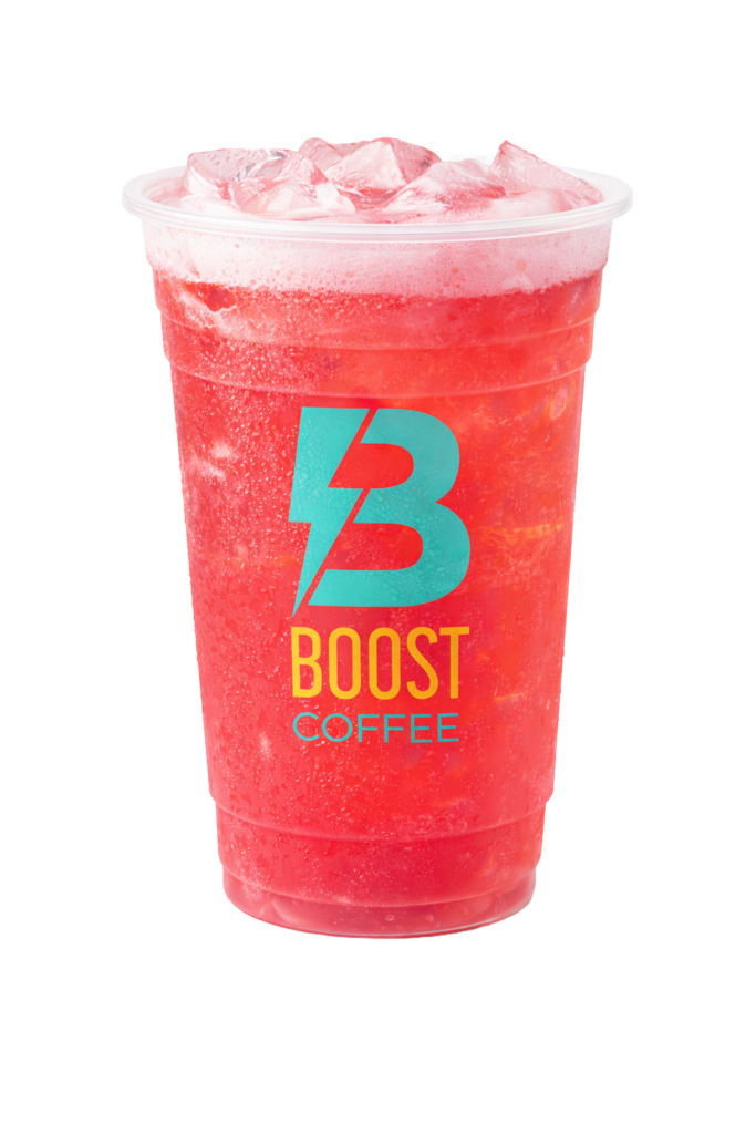 Boost drive thru coffee and energy drinks menu iced fruit punch refresher