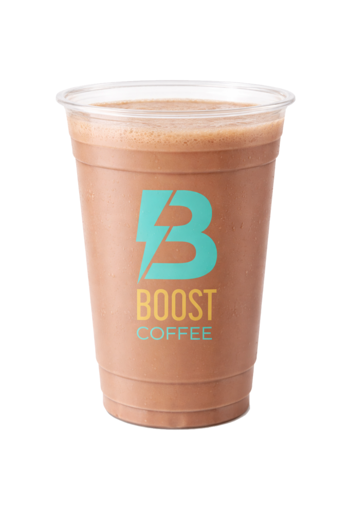 Boost drive thru coffee and energy drinks menu kids chocolate milk