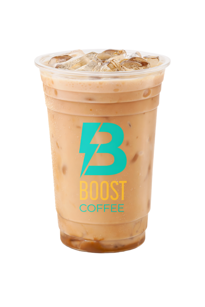 Boost drive thru coffee and energy drinks menu iced latte
