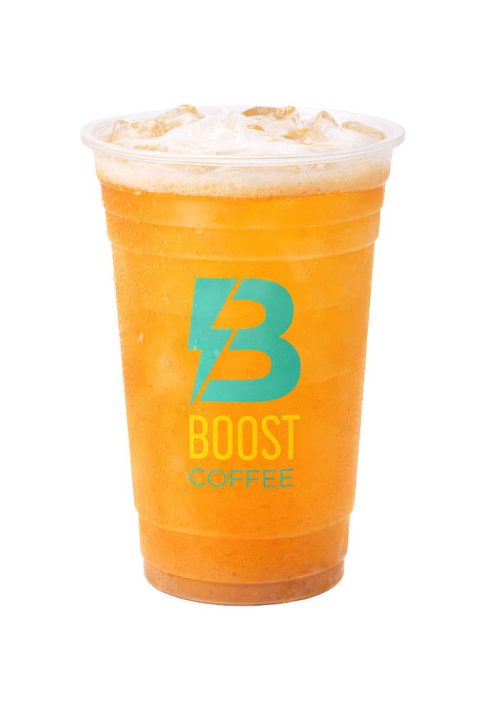 Boost drive thru coffee and energy drinks menu iced mango black tea