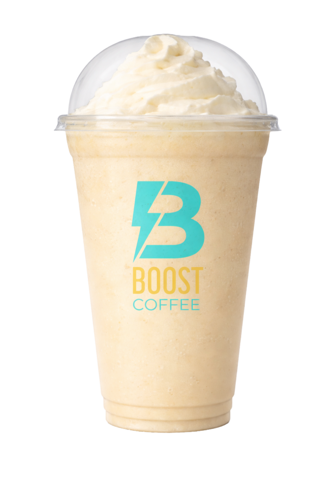 Boost drive thru coffee and energy drinks menu vanilla viking protein shake