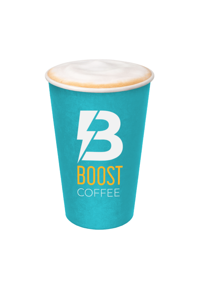 boost coffee hot latte