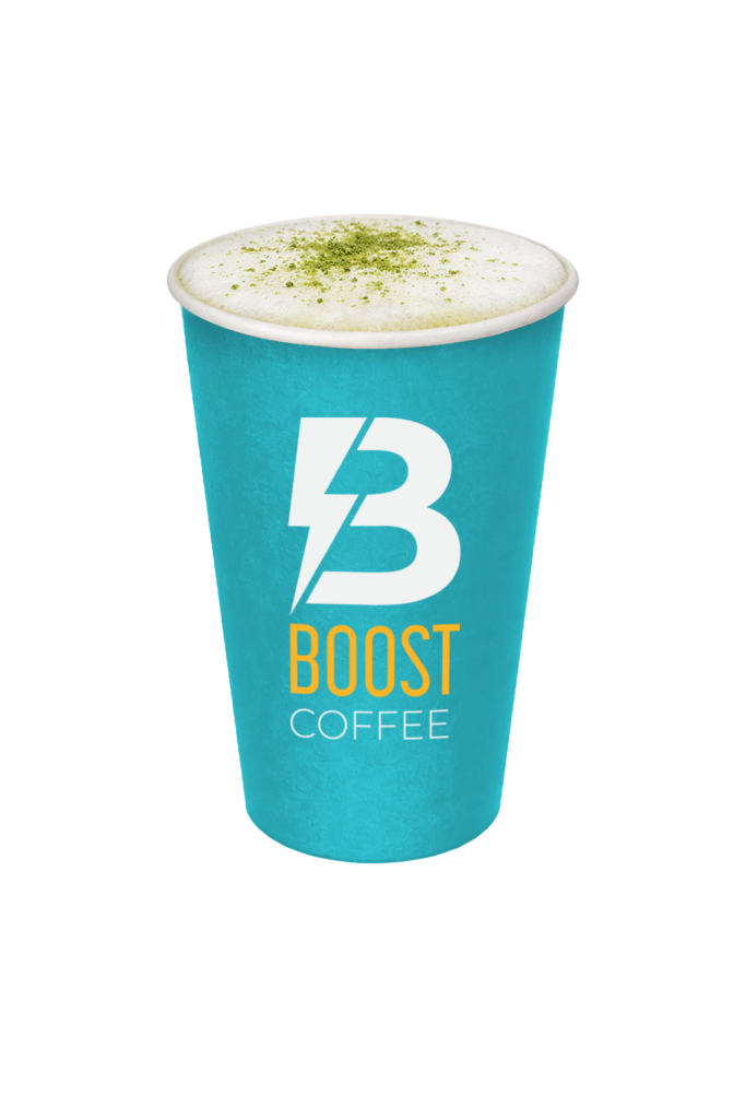 boost coffee hot matcha latte
