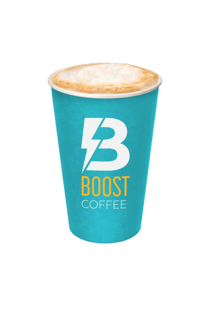 boost coffee hot nutty latte